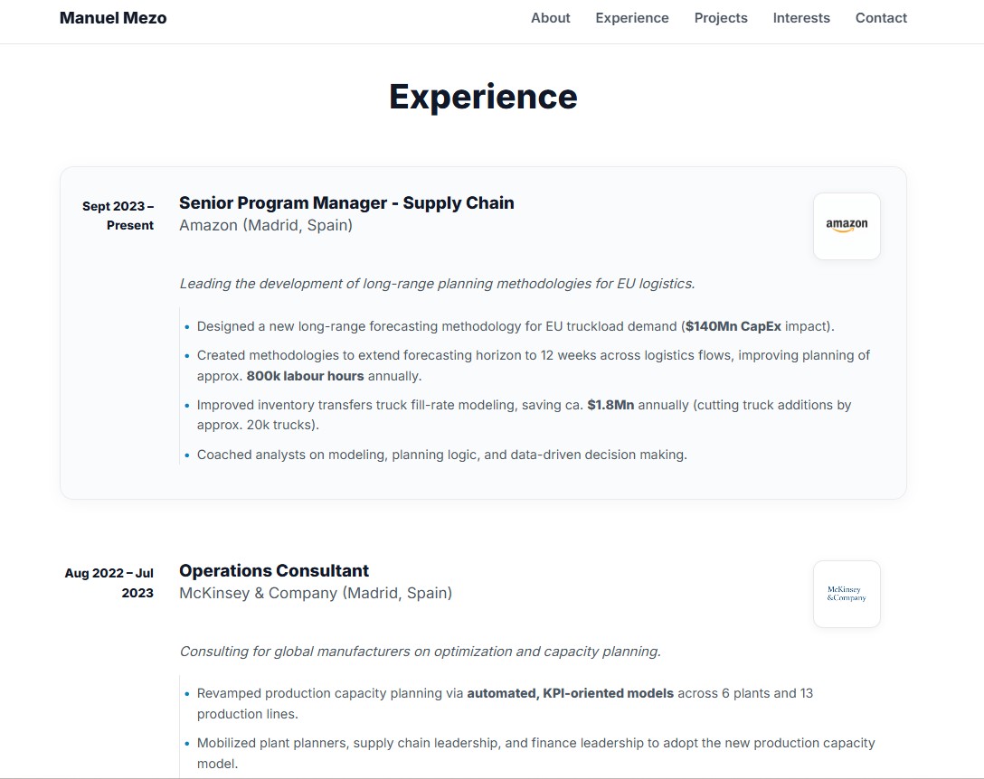 Web CV Project